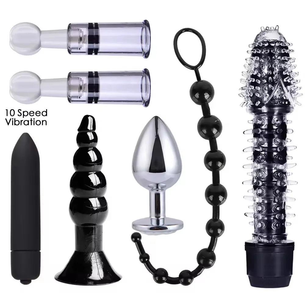 Senior BDSM Products Bondage Kits Genuine Leather Restraint Set Fetish Gear Erotic Role Play 26 Pieces BDSM Adult Cosplay Games luvshop24