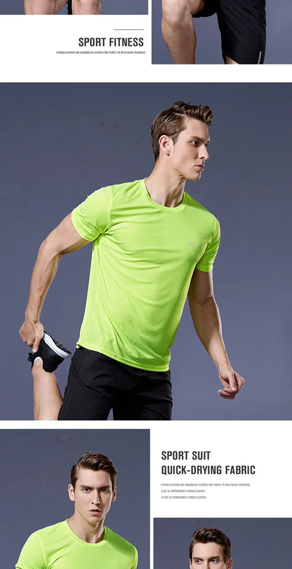 Sport Shirt  2024 Summer New 100% Polyester White Solid T Shirt Men Causal O-neck Basic T-shirt Male High Quality Running Tops luvshop24