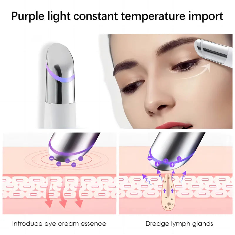 Electric Vibration Eye Massage Pen Anti-Puffiness Beauty Instrument Device Dark Circles Wrinkle Removal Eye Lift Wand Massager luvshop24