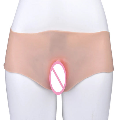 FAAK Silicone Pussy Pants Sissy Cosplay Vaginal Pants for Men Couple Sexing Games Erotic Dildo With Pussy luvshop24