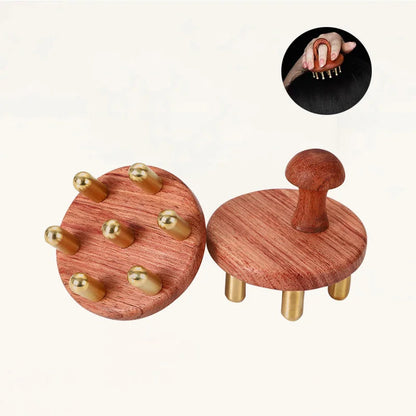 2024 Massager Health & Wellness Kansa Wand Massager Wood Meridian Brush Gua Sha Comb Guasha Massager luvshop24