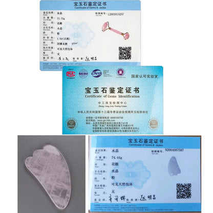 Rose Quartz Face Jade Roller Massagers Guasha Set Gua Sha Tools Natural Stone Gouache Scraper For Facial Massage Beauty Tool luvshop24