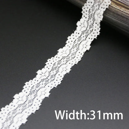 (5 meters/lot) white elastic lace Fabric underwear stretch laces Trim DIY Crafts Sewing luvshop24
