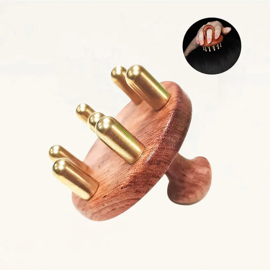 2024 Massager Health & Wellness Kansa Wand Massager Wood Meridian Brush Gua Sha Comb Guasha Massager luvshop24