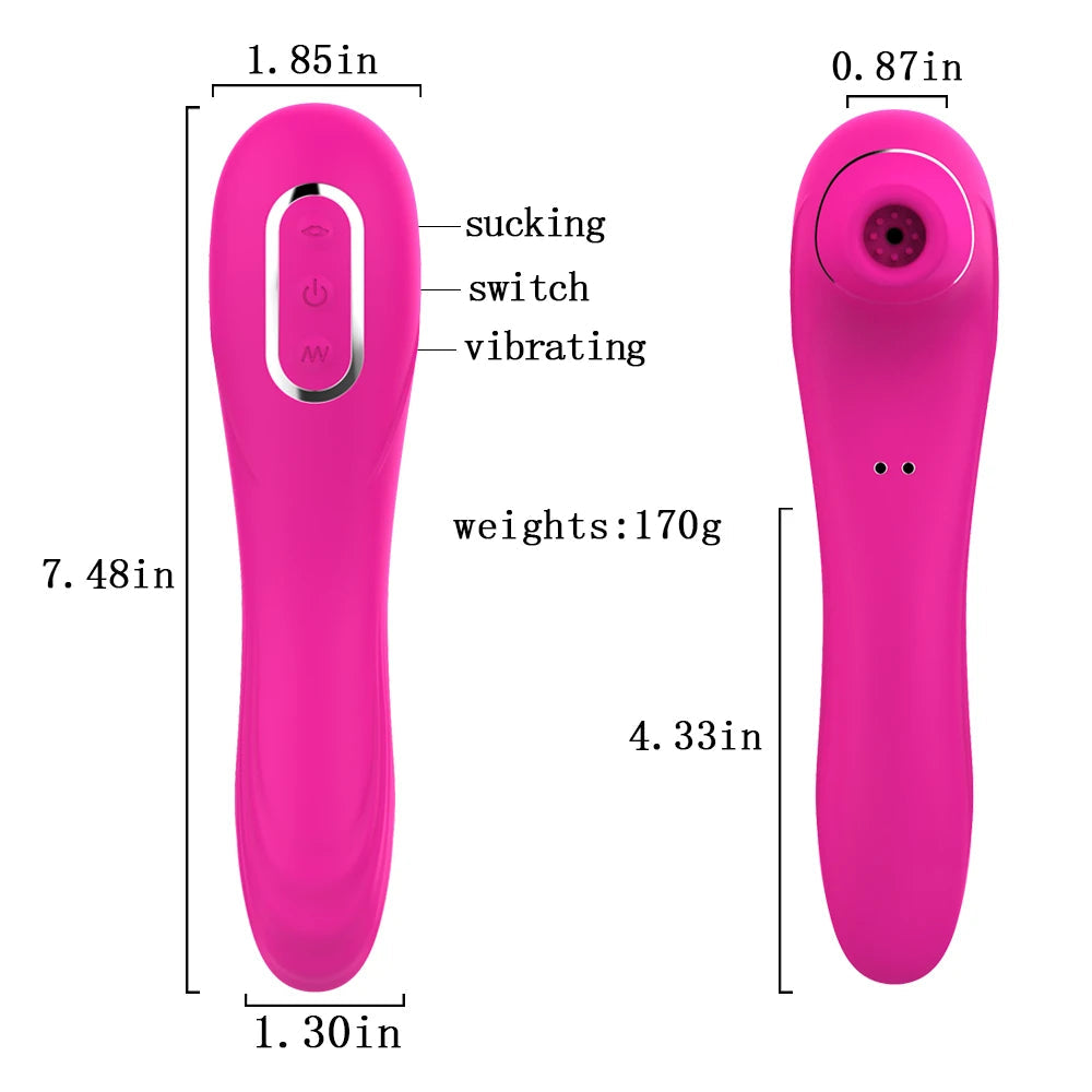 Real Satisfying 10 Speeds Suction and Vibration Massager G Spot Clitoral Vibrator Sucking Vibrator Clit Sucker Dildo for Women luvshop24