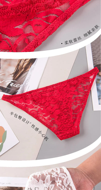 Women's Underwear Sexy Lace Panties Fashion Transparent Comfortable Briefs Low Waist Seamless Underpants Female Sexy Lingerie luvshop24
