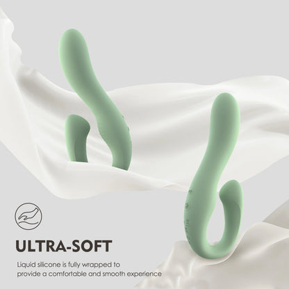 WINYI Hot Selling U-Shaped Dual Vibrator Wholesale Custom Packaging  Double Straplessless Strapon Dildo Vibrator for Lesbian luvshop24