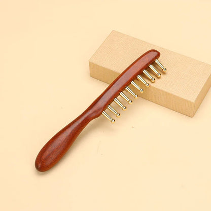 Dropshiping Product Kansa Wand Massager Meridian Health Machine Wood Accessory Massage Head Gua Sha Tool for Head luvshop24
