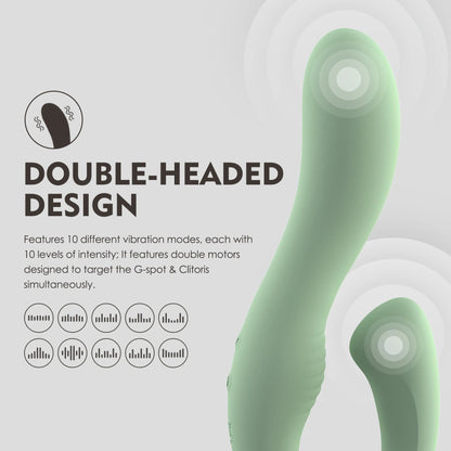 WINYI Hot Selling U-Shaped Dual Vibrator Wholesale Custom Packaging  Double Straplessless Strapon Dildo Vibrator for Lesbian luvshop24