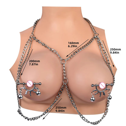 QKKQ Metal Golden Chain Nipple Clamps Nipple Stretching for Female Flirting Erotic Toys Wholesale Price luvshop24