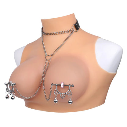 Leather Nipple Clamps with PP Chain Golly Chain Female Breast Stimulation BDSM Sexy Kink Nipple Clips for Women Erotic Toy luvshop24