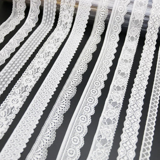 (5 meters/lot) white elastic lace Fabric underwear stretch laces Trim DIY Crafts Sewing luvshop24