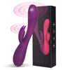 Fully Glued Rabbit Vibrator Dual Motor Rechargeable Silicone Female Massager 10 Speed Vibration for Adult Shower Toys luvshop24