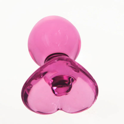 Heart Gem Anal Plug Exquisite Pink Crystal Glass Adult Masturbation Products Prostate Massager Erotic Toys For Couple Lesbian luvshop24