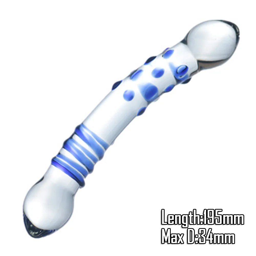 Pyrex Glass Dildo Fake Penis Crystal Anal Beads Butt Plug Prostate Massager G Spot Female Masturbation Toys luvshop24