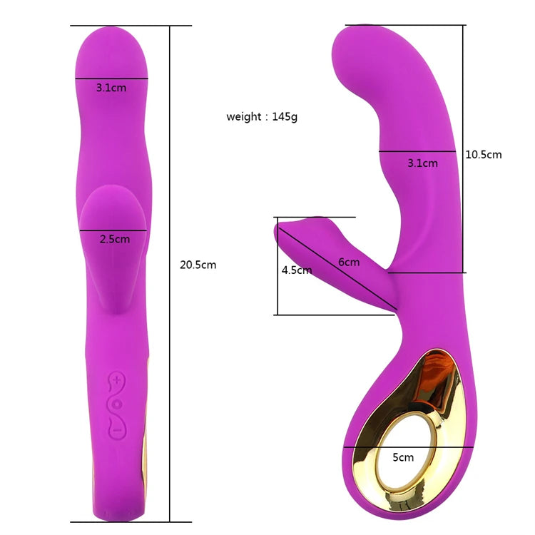 Hot Selling Rechargeable G Spot Rabbit Vibrator Wand Massager for Women luvshop24