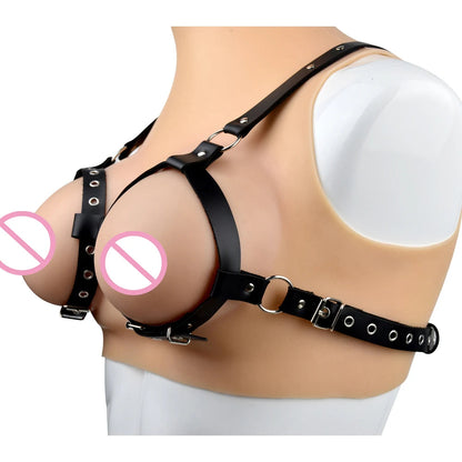 Black Leather Strap Harness Bdsm Slave Fetish Bondage Restraints  Erotic Accessories Sextoys Erotic Belt Wear on Chest for Adult luvshop24