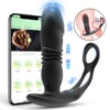 APP Control Cock Ring Long Masturbating  Dildo Vibrating Silicon Metal Anal Toy Vibrator Butt Anal Plug for Woman luvshop24
