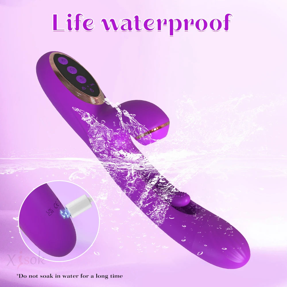 2023 New Arrival Rabbit Vibrator Patting Dildo G Spot Flap Sucking Vibration for Woman Clitoral Stimulation&dildo Vibrator luvshop24