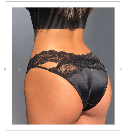 Meet'r 3Pcs/lot Women Sexy Lace Panties Low-waist Underwear Female G String Breathable Hollow out Lingerie Temptation Intimates luvshop24