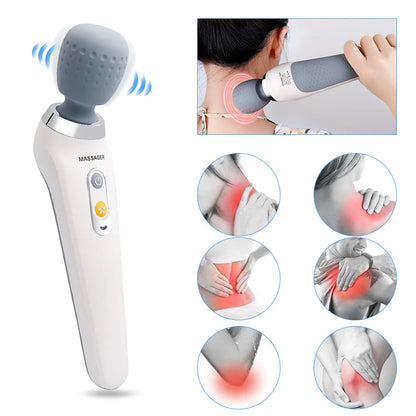 USB Handheld Electric Wand Massager High Frequency Vibration Body Neck Back Muscle Relax Vibrating Deep Tissue Massage Machine luvshop24