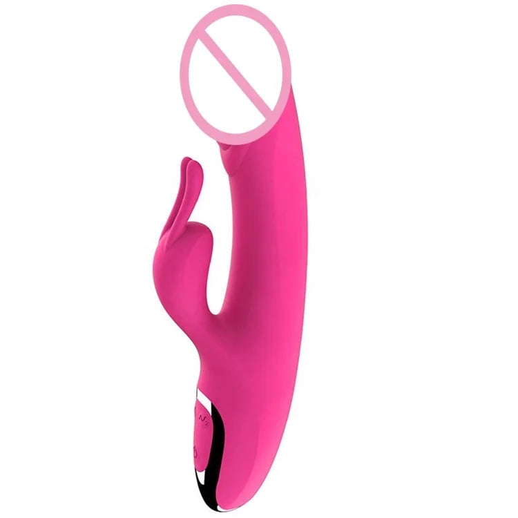 12 Strong Dual Vibration Big Purple G Spot Rabbit Vibrator Rechargeable USB Charger Dildo Vibrator luvshop24