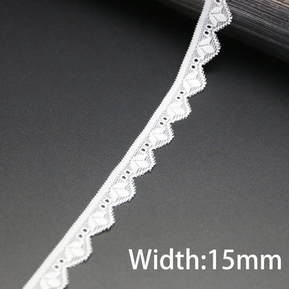 (5 meters/lot) white elastic lace Fabric underwear stretch laces Trim DIY Crafts Sewing luvshop24