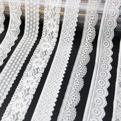 (5 meters/lot) white elastic lace Fabric underwear stretch laces Trim DIY Crafts Sewing luvshop24