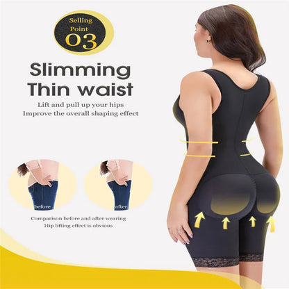Zip Waist Lace Slimming Shaper Corset Control Shapewear Butt Lifter Strap Body Shaper Underwear Bodysuit Women Plus Size S-6xl luvshop24