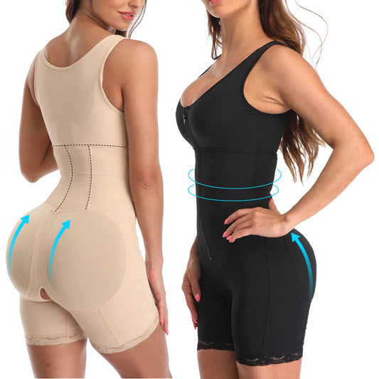 Zip Waist Lace Slimming Shaper Corset Control Shapewear Butt Lifter Strap Body Shaper Underwear Bodysuit Women Plus Size S-6xl luvshop24