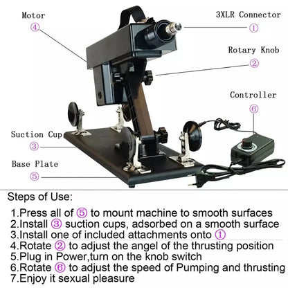 Automatic Powerful Sex Love Machines Thrusting Dildo Masturbating Pumping Vibrator Female Suction Cup Masturbation Sex Machine luvshop24