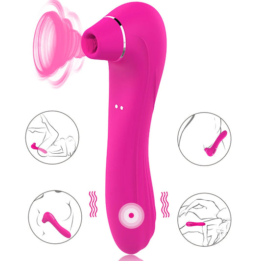 Real Satisfying 10 Speeds Suction and Vibration Massager G Spot Clitoral Vibrator Sucking Vibrator Clit Sucker Dildo for Women luvshop24