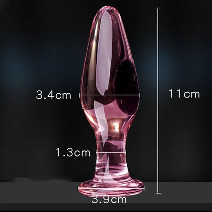 Candiway Exquisite Pink Crystal Glass Anal Plug Adult Masturbation Products Prostate Massager Erotic Toys For Couple (5 Styles) luvshop24