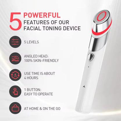Trending Products Mini Skincare Facial Wand Massager Red Light Therapy EMS Neck Face Tool 360 Rotate Manual Roller Eye Massager luvshop24