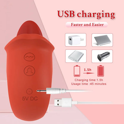Factory Wholesale Honey Tongue 10 Licking Modes Vibrator Tongue Vibrator Female Erotic Adult Products luvshop24