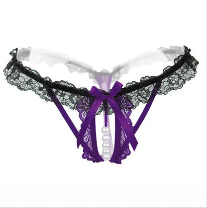 Lynmiss Women's Panties Underwear For Sexy Pearl Lingerie Women Lace Panties Erotic Underwear Briefs Sexy Apparel Erotic luvshop24