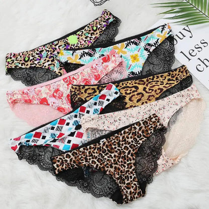 Lace Women's Panties Sexy Female Underwear Seamless Ladies Briefs Low-rise Lingerie Soild Panty Girls Briefs Tangas Slip Femme luvshop24
