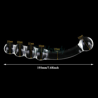 Pyrex Glass Dildo Fake Penis Crystal Anal Beads Butt Plug Prostate Massager G Spot Female Masturbation Toys luvshop24
