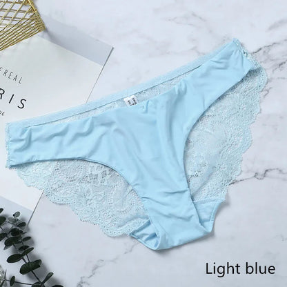 Lace Women's Panties Sexy Female Underwear Seamless Ladies Briefs Low-rise Lingerie Soild Panty Girls Briefs Tangas Slip Femme luvshop24