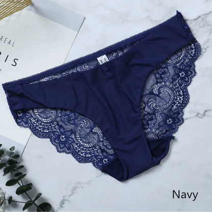Lace Women's Panties Sexy Female Underwear Seamless Ladies Briefs Low-rise Lingerie Soild Panty Girls Briefs Tangas Slip Femme luvshop24