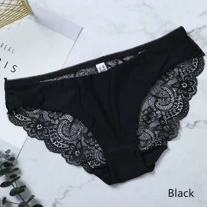 Lace Women's Panties Sexy Female Underwear Seamless Ladies Briefs Low-rise Lingerie Soild Panty Girls Briefs Tangas Slip Femme luvshop24