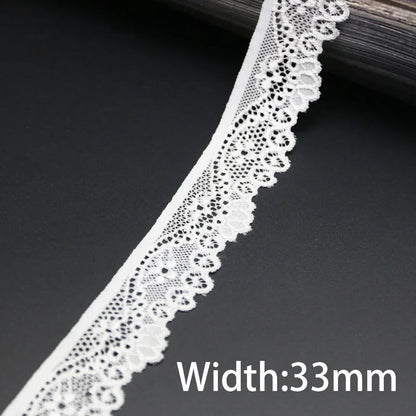 (5 meters/lot) white elastic lace Fabric underwear stretch laces Trim DIY Crafts Sewing luvshop24