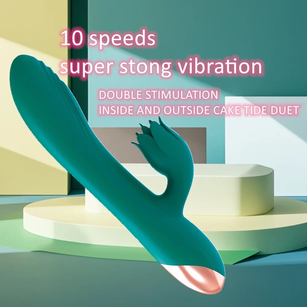 G Spot Rabbit Vibrator for Women Clitoris Nipple Dual Stimulator Vagina Massager 2 in 1 Masturbator Dildo for Adult Sexy Toys luvshop24