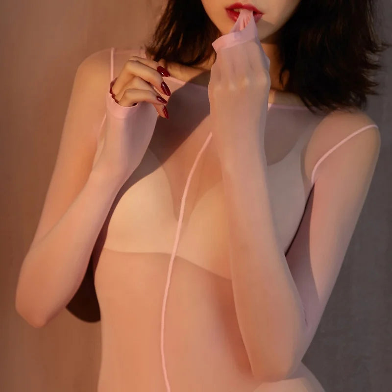 Siluvie Hot Sale Sexy Lingeries Open Crotch Fishnet Body Stocking Women Sexy Lingerie Bodysuit Crotchless Body Stocking luvshop24