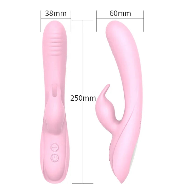 G Spot Purple Usb Charger Rabbit Vibrator With 7 Powerful Vibrations Dual Motor Vibrators for Women luvshop24