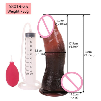 Thick Penis Dildos for Women Men with Squirting Function air Bag and Injector Equipped Erotic Toys luvshop24