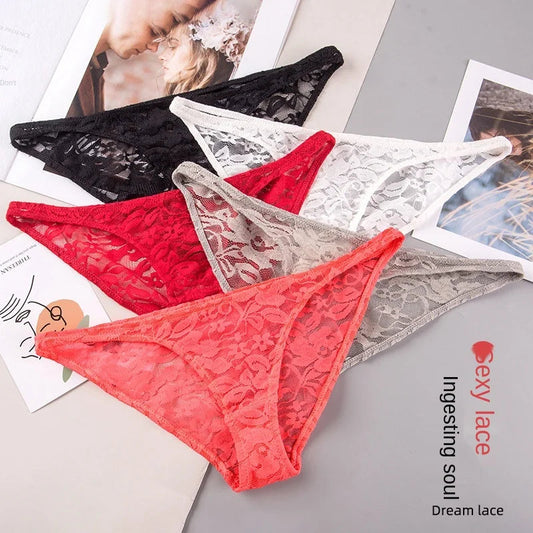 Women's Underwear Sexy Lace Panties Fashion Transparent Comfortable Briefs Low Waist Seamless Underpants Female Sexy Lingerie luvshop24