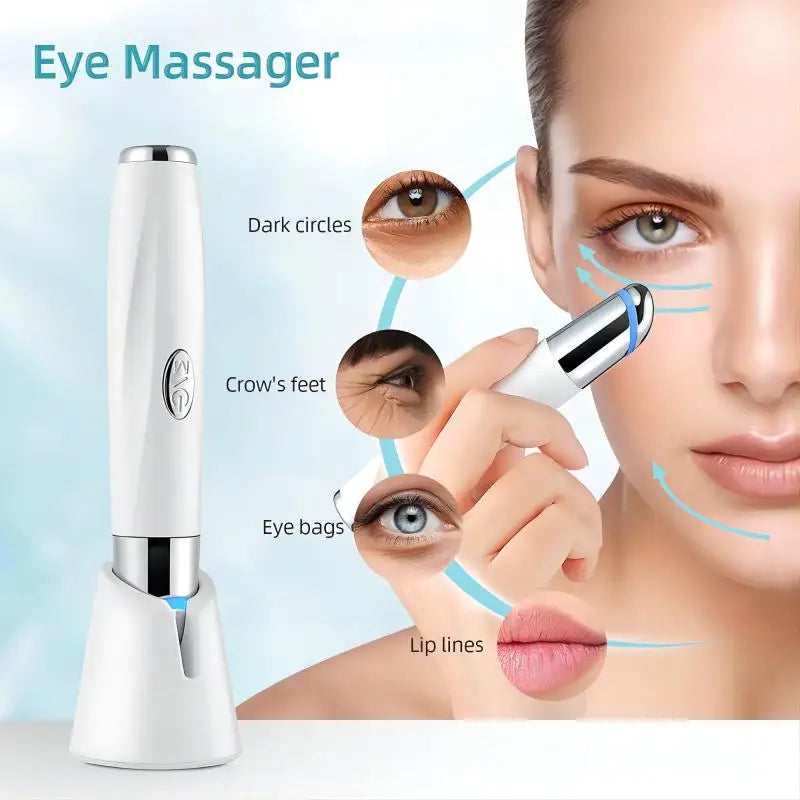 Electric Vibration Eye Massage Pen Anti-Puffiness Beauty Instrument Device Dark Circles Wrinkle Removal Eye Lift Wand Massager luvshop24