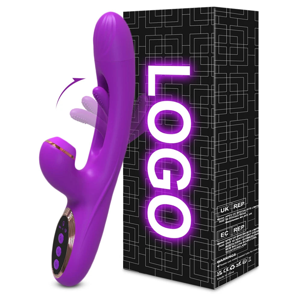 2023 New Arrival Rabbit Vibrator Patting Dildo G Spot Flap Sucking Vibration for Woman Clitoral Stimulation&dildo Vibrator luvshop24