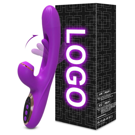 2023 New Arrival Rabbit Vibrator Patting Dildo G Spot Flap Sucking Vibration for Woman Clitoral Stimulation&dildo Vibrator luvshop24